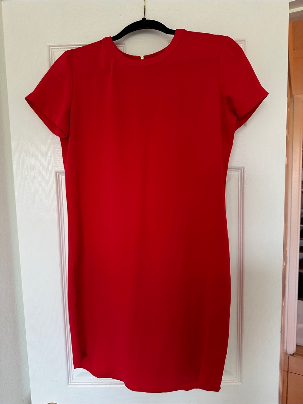 Adrienne Vittadini Red Short-Sleeve Mini Shift Dress